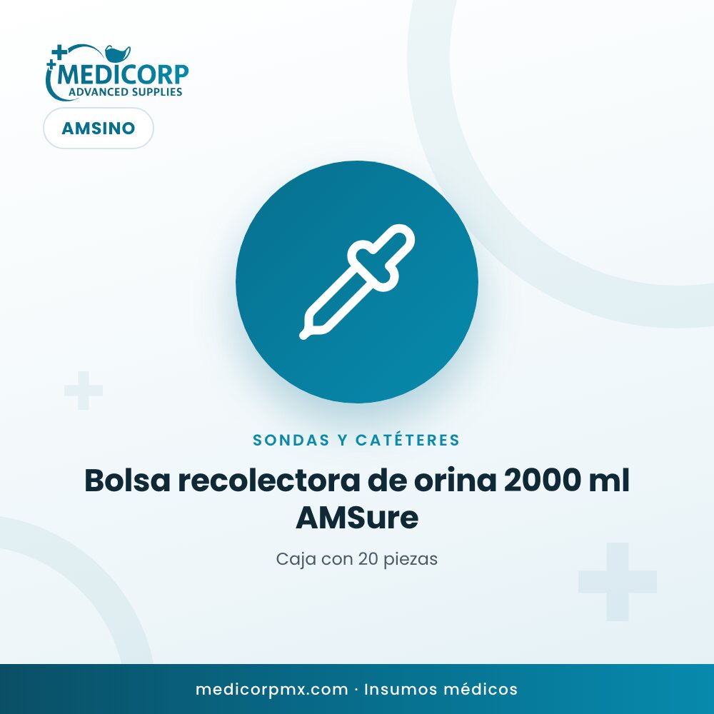 Bolsa recolectora de orina 2000 ml AMSure — MediCorp