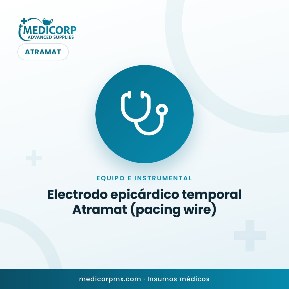 Electrodo epicárdico temporal Atramat (pacing wire) — MediCorp